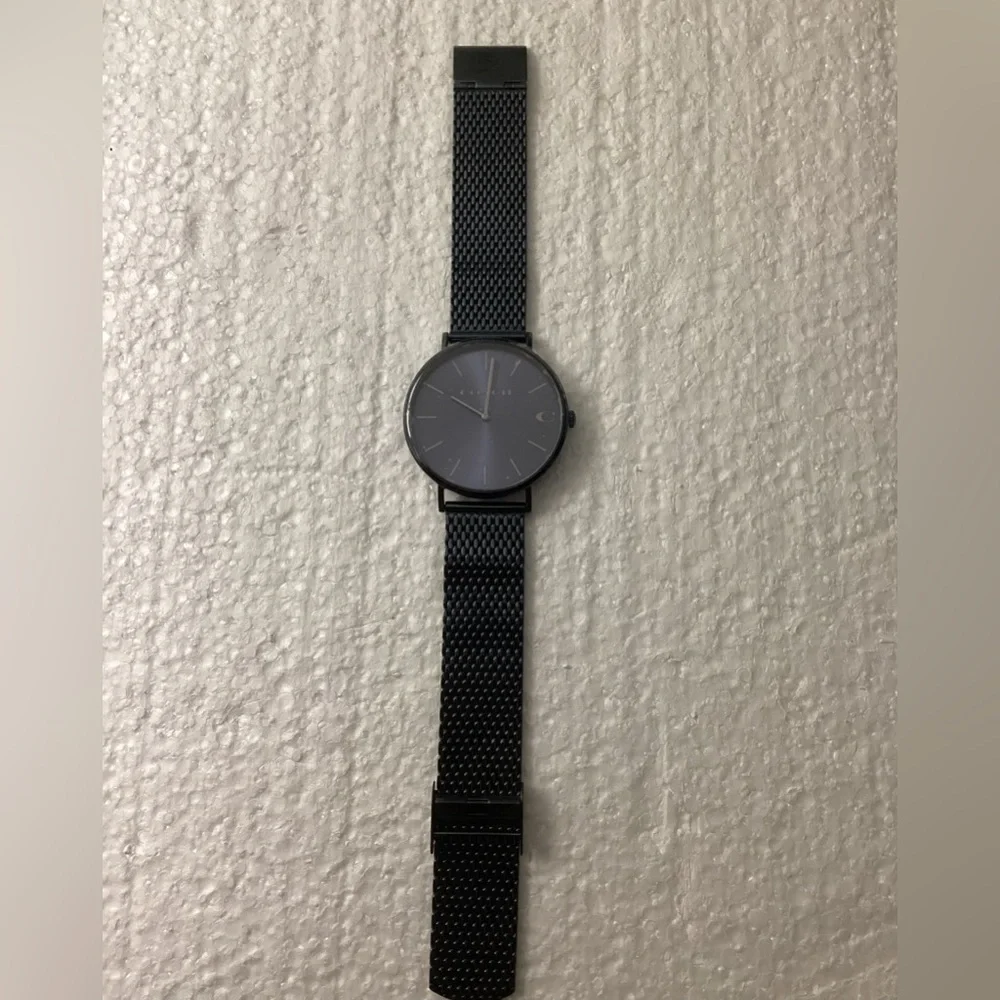 Coach Charles Blue Dial Blue Mesh Bracelet Watch For Men